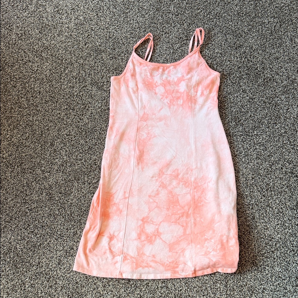Billabong Girls Pink Tie-Dye Slip Dress